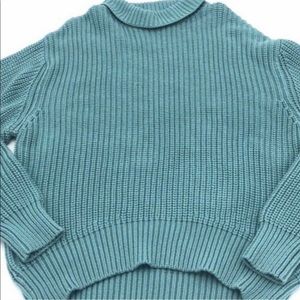 french connection blue turtle neck sweater
